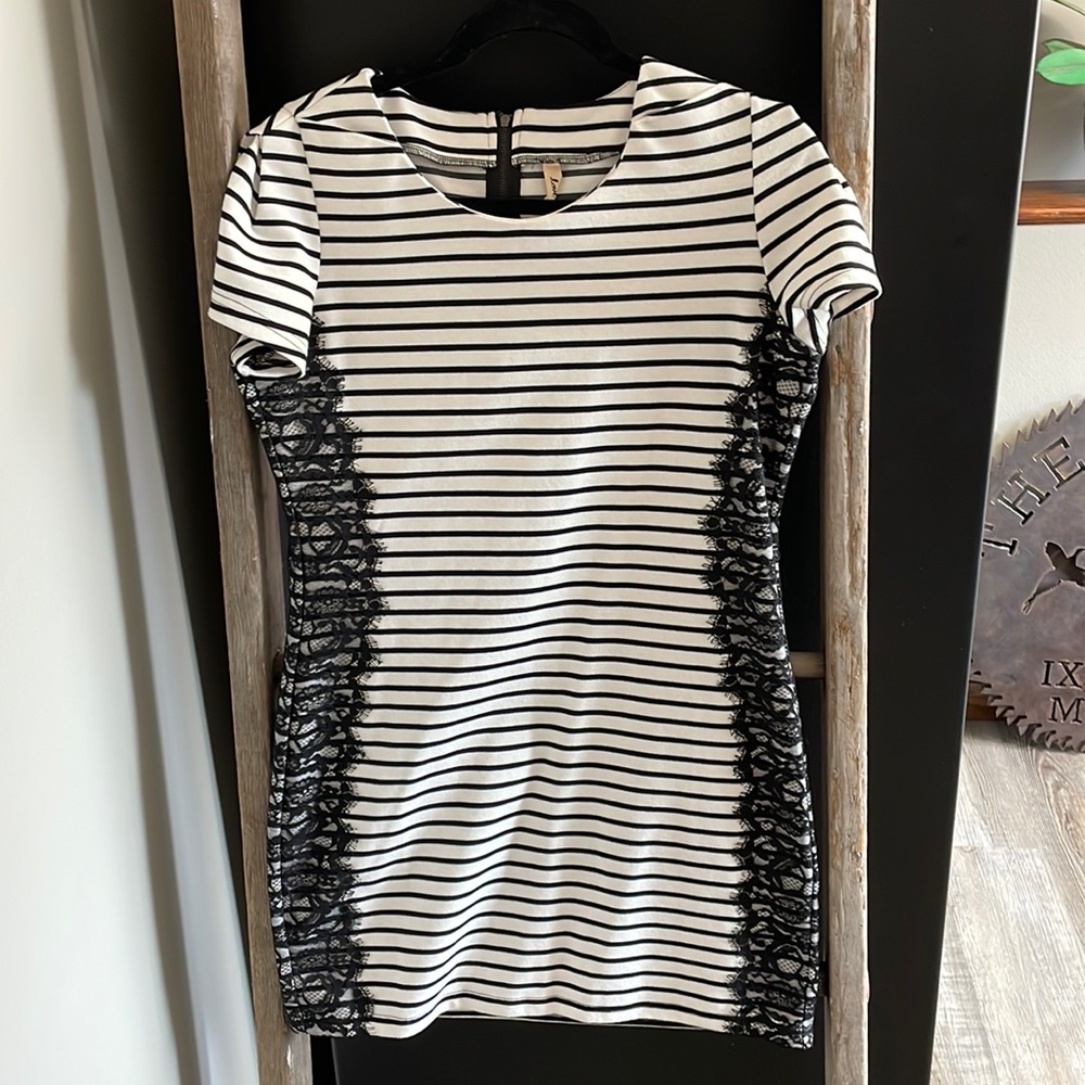 Striped bodycon dress